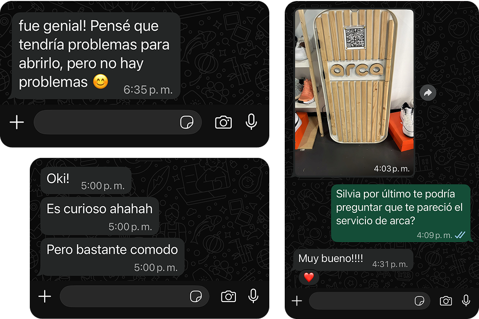 Testimonios de servicio de taquillas