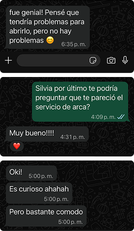 Testimonios de servicio de taquillas